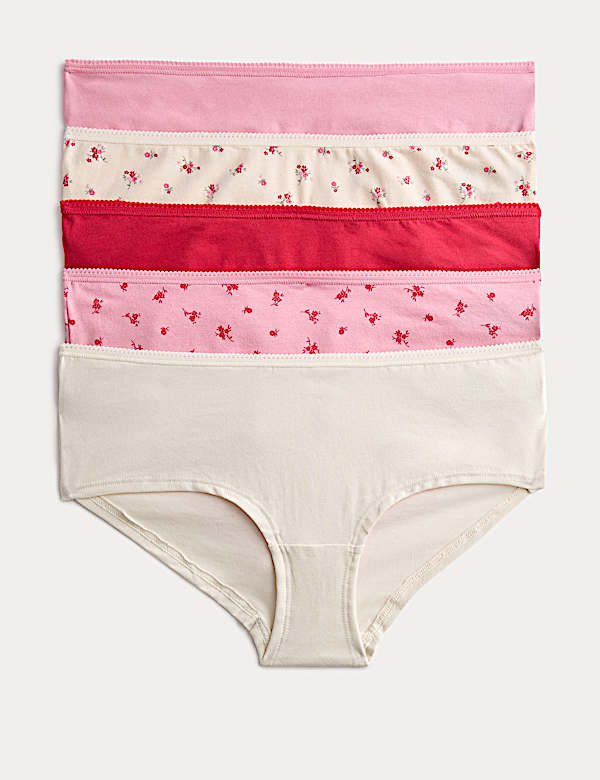 Pack 5 Cotton Mix Knickers