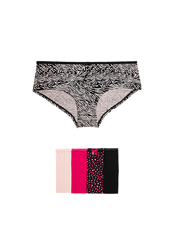 Pack 5 Cotton Mix Knickers