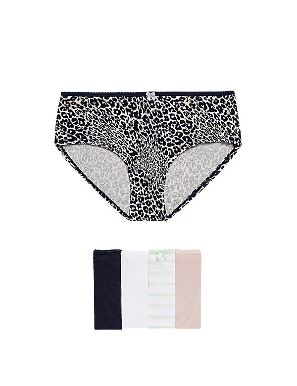 Pack 5 Cotton Mix Knickers
