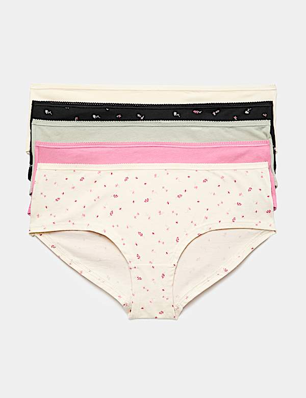 Pack 5 Cotton Mix Knickers
