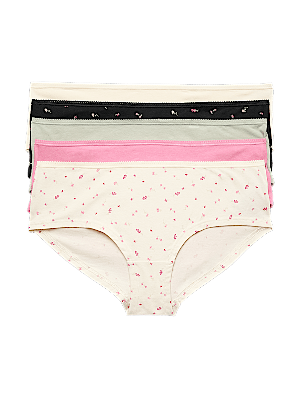 Pack 5 Cotton Mix Knickers