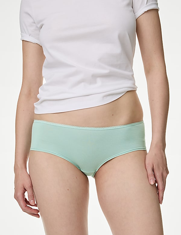 Σορτς με χαμηλόμεση σχεδίαση από βαμβάκι και Lycra™, σετ των 5 - GR