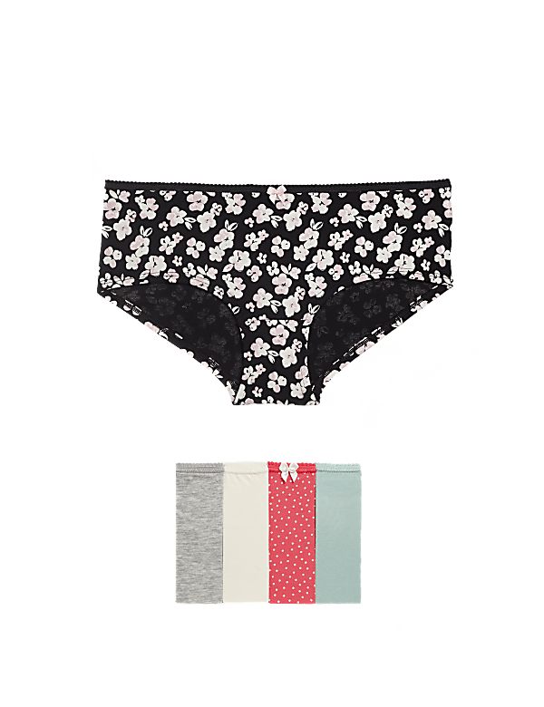 Pack 5 Cotton Mix Knickers