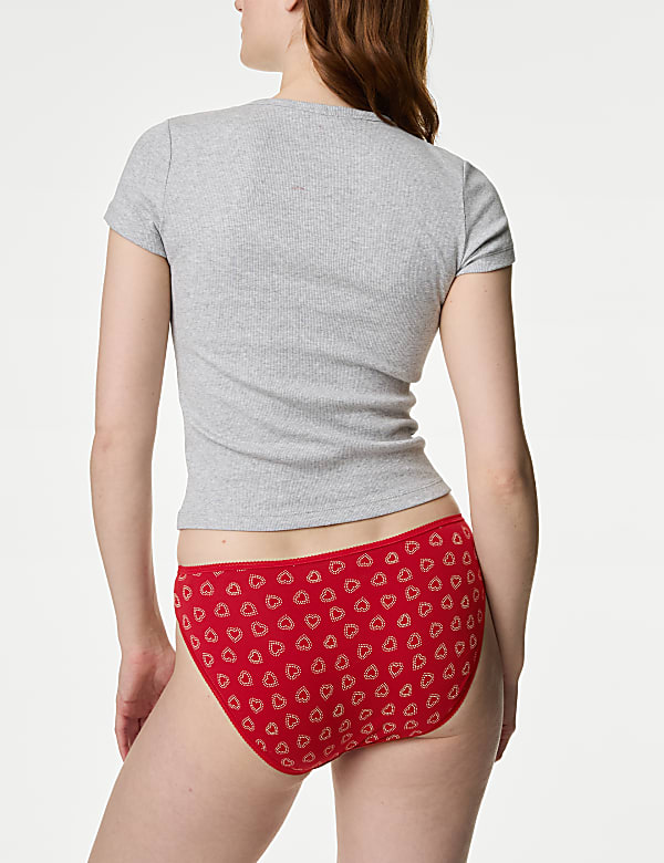 5pk Cotton Lycra™ High Leg Knickers