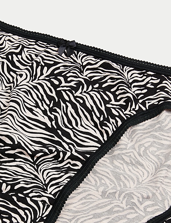 5pk Cotton Lycra™ High Leg Knickers