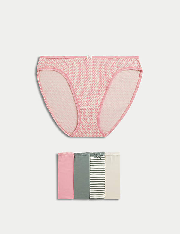 5pk Cotton Lycra™ High Leg Knickers - GR