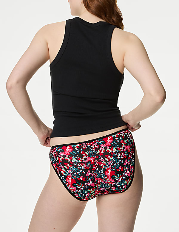 5pk Cotton Lycra™ High Leg Knickers