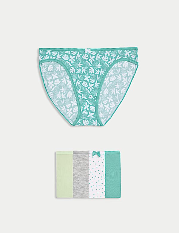 5pk Cotton Lycra™ High Leg Knickers