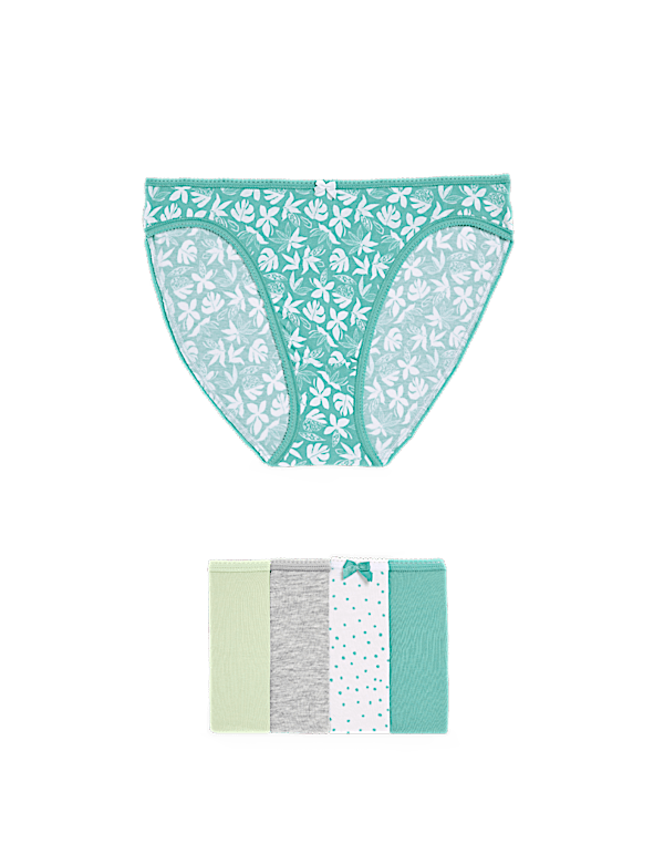 5pk Cotton Lycra™ High Leg Knickers