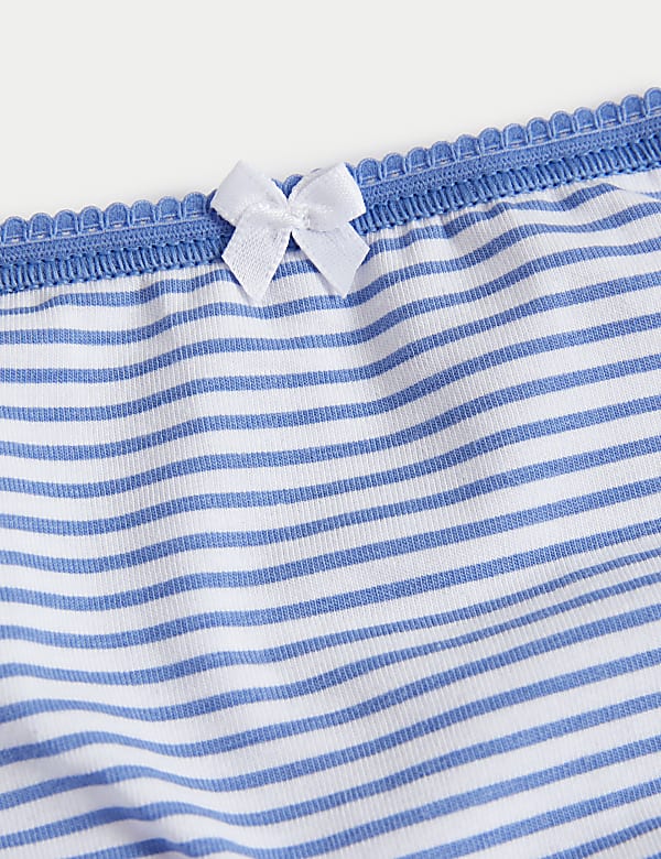 5pk Cotton Lycra™ High Leg Knickers