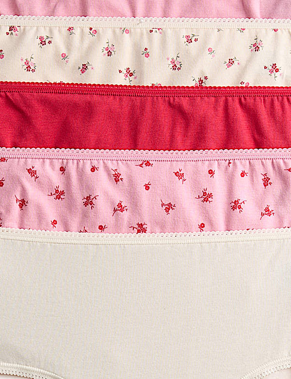 5pk Cotton Lycra&trade; High Rise Shorts