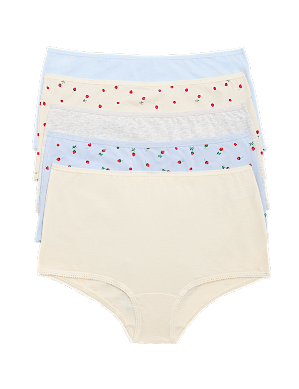 5pk Cotton Lycra&trade; High Rise Shorts