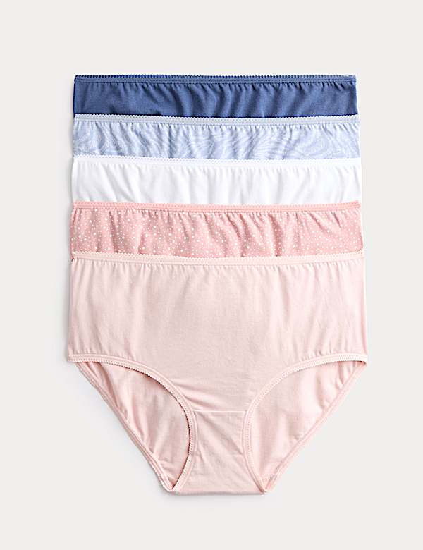 5pk Cotton Lycra&trade; High Rise Shorts