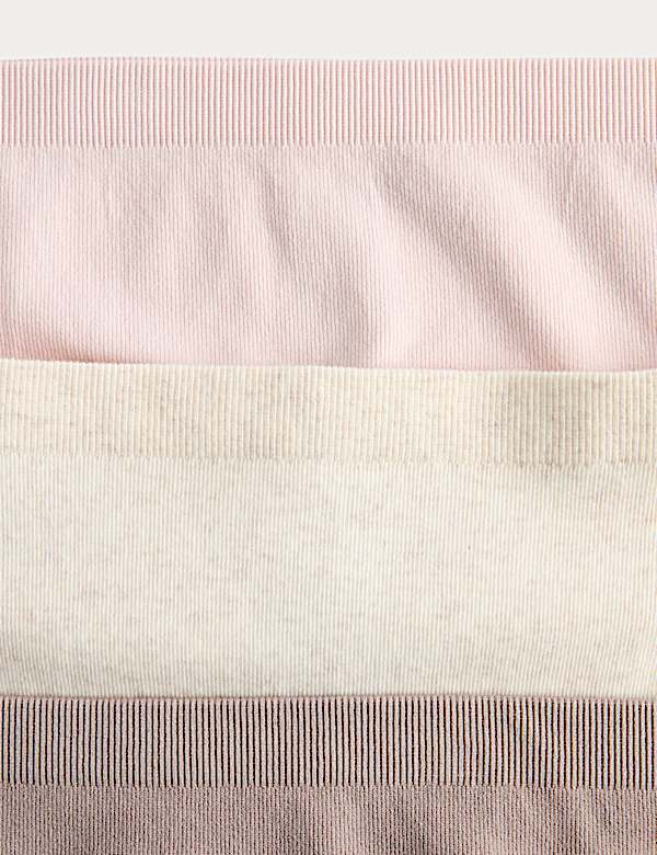 3 Pack Comfort Rib Seamless High Leg Knickers