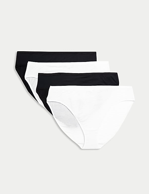 4pk Modal Rich No VPL High Leg Knickers - ES