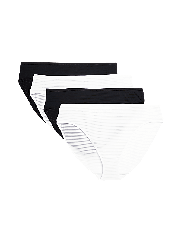 4pk Modal Rich No VPL High Leg Knickers