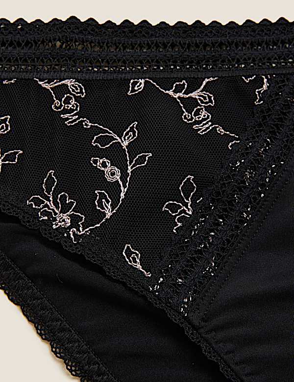 Archive Embroidery High Leg Knickers