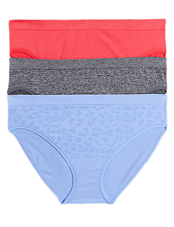 3pk Seamfee High Leg Knickers