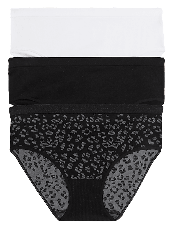 3pk Seamfee High Leg Knickers