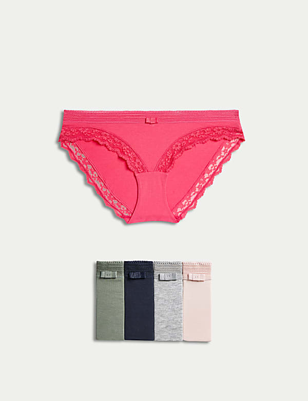 Low Rise Laced Bikini Shorts