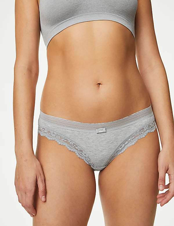 Low Rise Laced Bikini Shorts