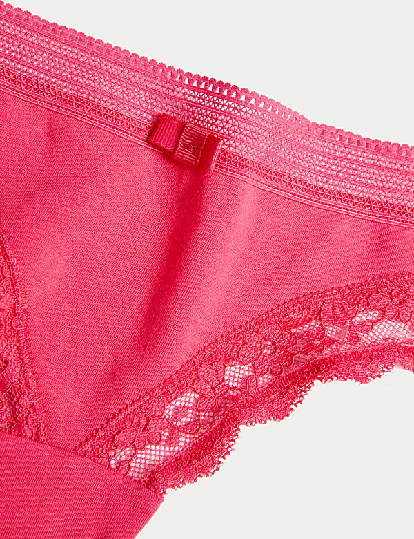 Low Rise Laced Bikini Shorts