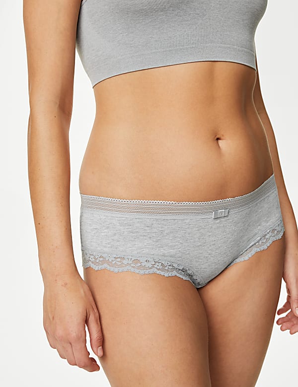 Pack of 5 Cotton Mix Lace Knickers