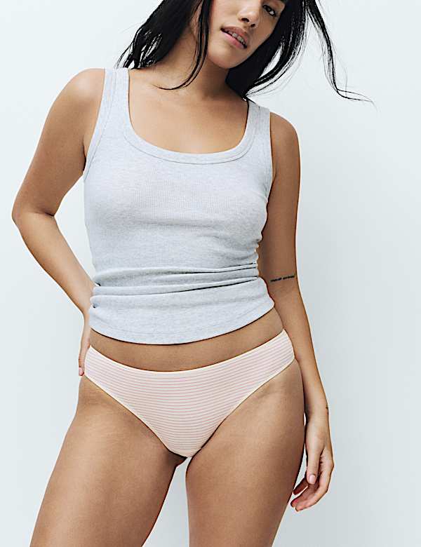 5pk Cotton Rich Printed Brazilian Knickers - US