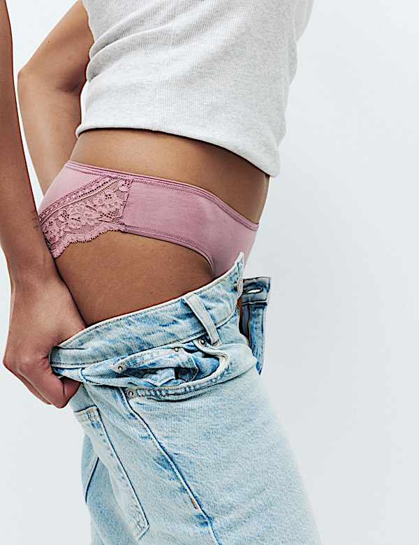 5pk Cotton Rich Printed Brazilian Knickers