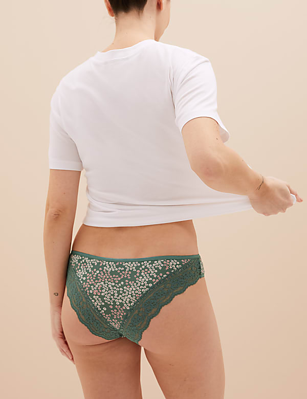 5pk Cotton Rich Printed Brazilian Knickers