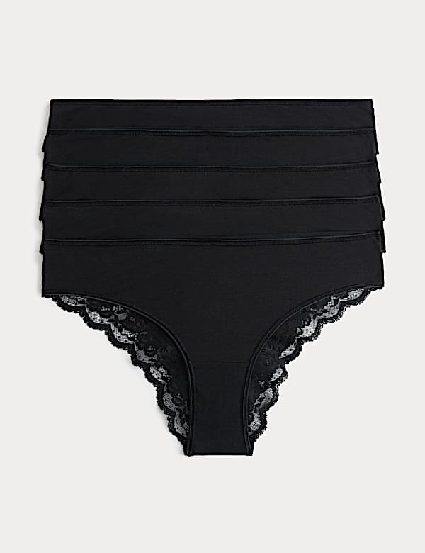 5pk Cotton Rich Printed Brazilian Knickers