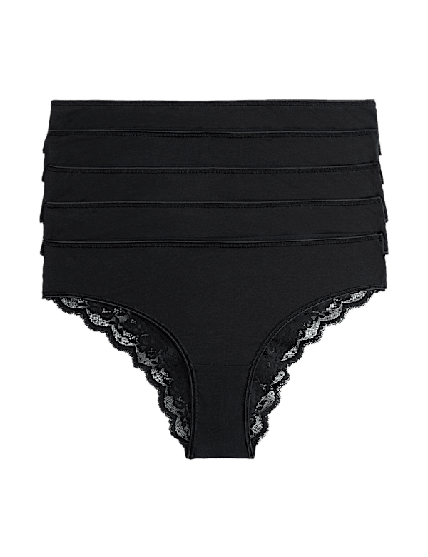 5pk Cotton Rich Printed Brazilian Knickers