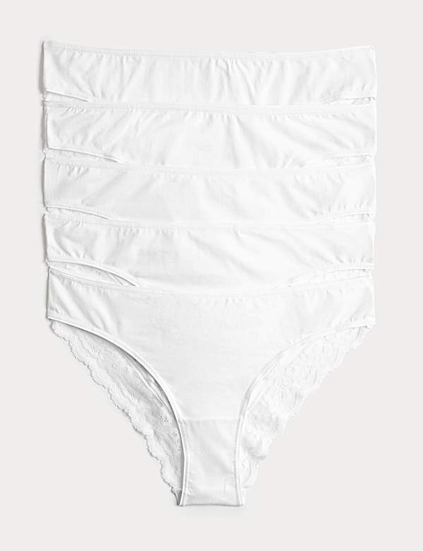 5pk Cotton Rich Printed Brazilian Knickers