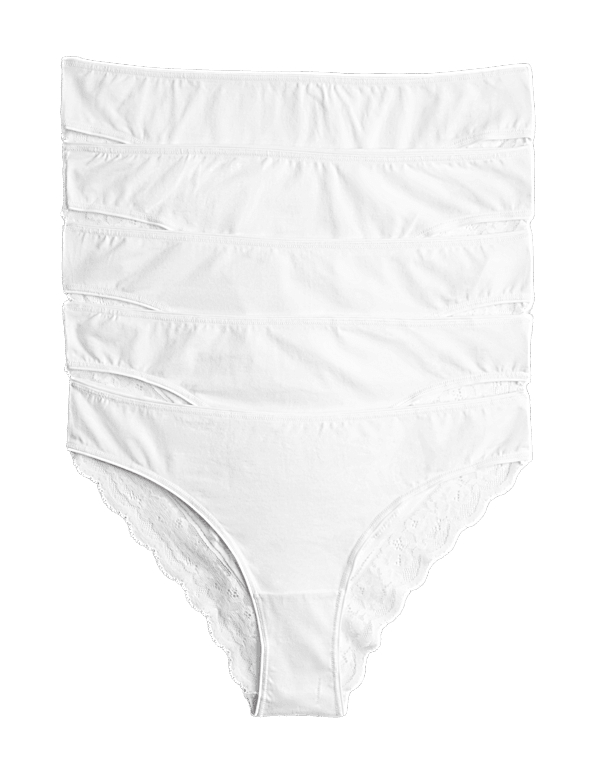 5pk Cotton Rich Printed Brazilian Knickers