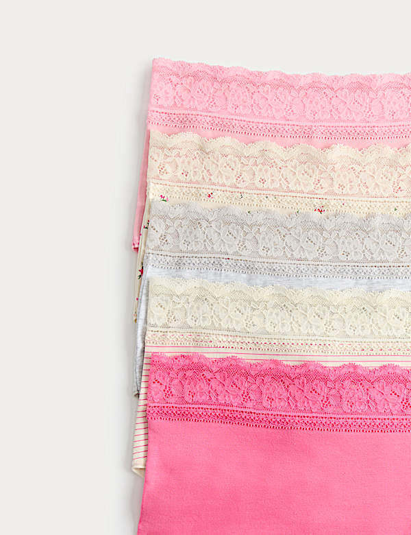 5pk Cotton Rich Printed High Rise Shorts