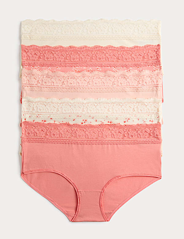 5pk Cotton Rich Printed High Rise Shorts