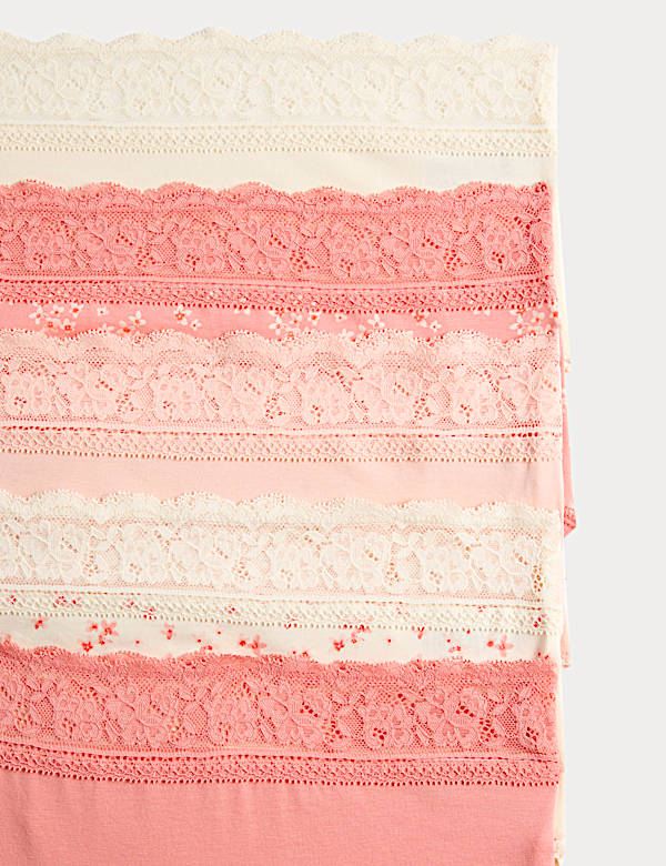 5pk Cotton Rich Printed High Rise Shorts