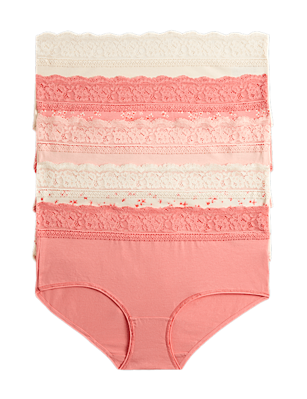 5pk Cotton Rich Printed High Rise Shorts