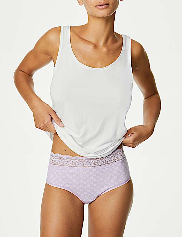 5pk Cotton Rich Printed High Rise Shorts