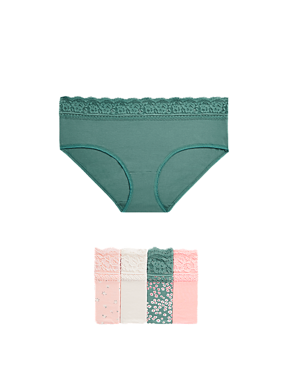 5pk Cotton Rich Printed High Rise Shorts