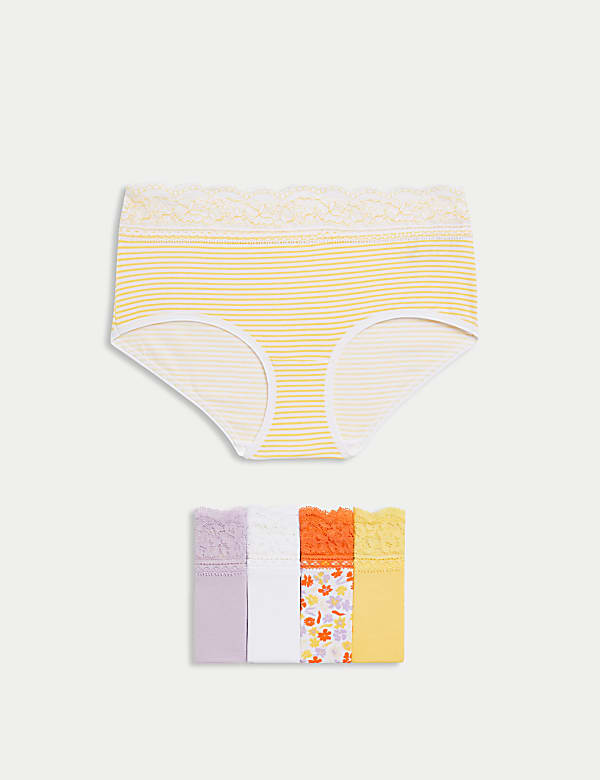 5pk Cotton Rich Printed High Rise Shorts