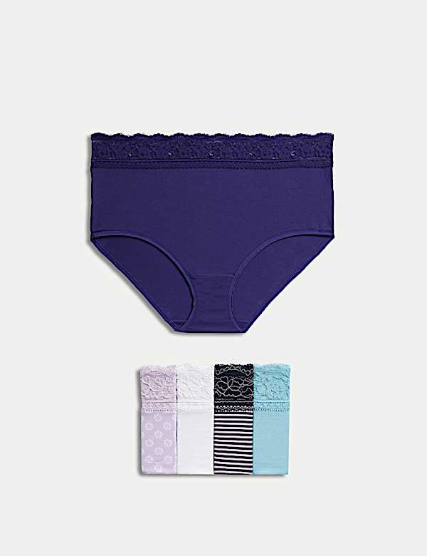 5pk Cotton Rich Printed Full Briefs