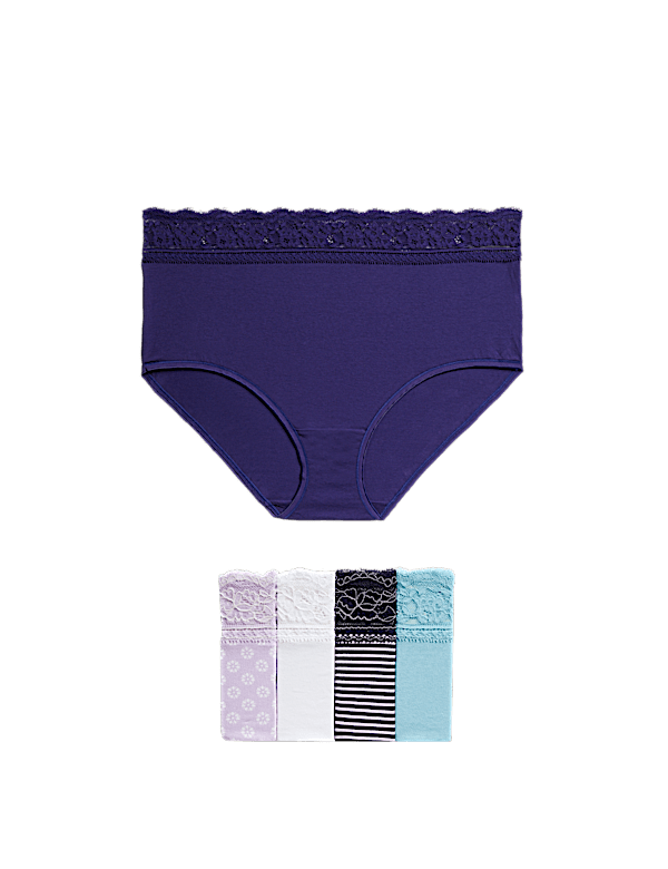 5pk Cotton Rich Printed Full Briefs