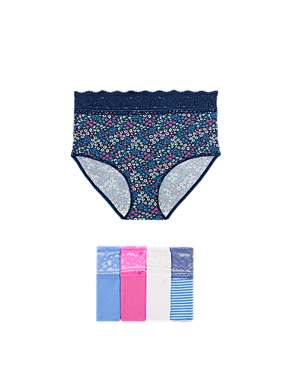 5pk Cotton Rich Printed Full Briefs