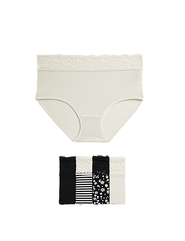 5pk Cotton Rich Printed Full Briefs