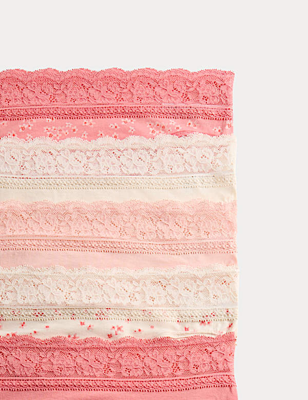 5pk Cotton Rich Printed High Leg Knickers