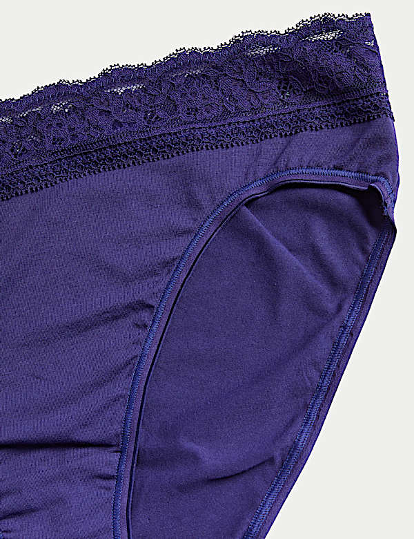 5pk Cotton Rich Printed High Leg Knickers