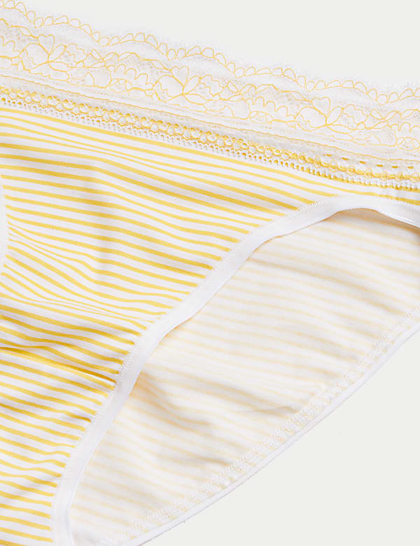 5pk Cotton Rich Printed High Leg Knickers