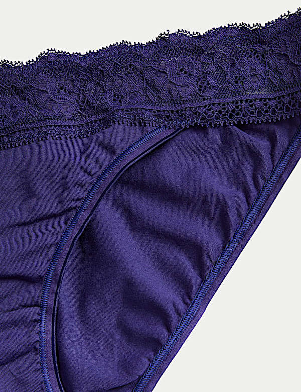 5pk Cotton Blend Printed Bikini Knickers
