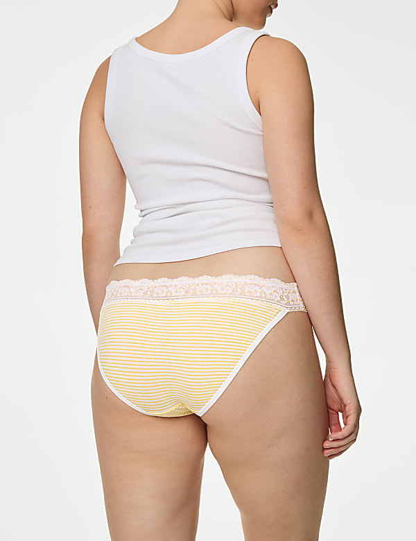 5pk Cotton Blend Printed Bikini Knickers